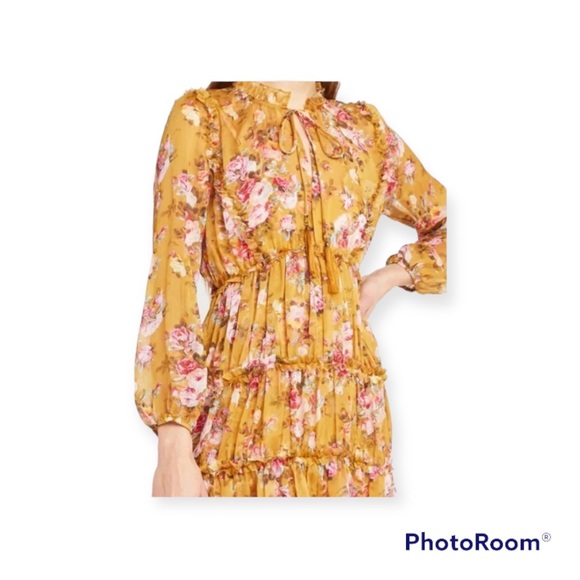 O.P.T x Anthropologie Felicity Tiered Midi Dress: Size Small - Picture 3 of 11